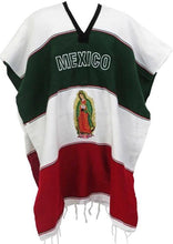 Load image into Gallery viewer, Poncho/Gaban Aztec Design/Virgin Mary Design SOLD