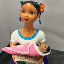 Load image into Gallery viewer, Lupita  Mexican Ceramic Doll with baby
