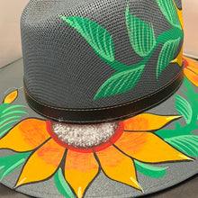 Cargar imagen en el visor de la galería, Acrylic  Mexican Hand painted  with Sunflower
