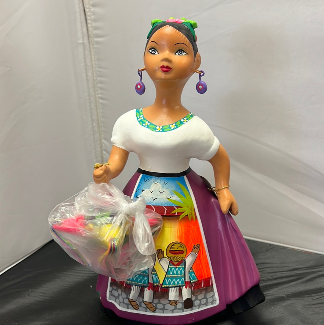Lupita  Mexican Ceramic Doll  Piñata