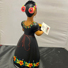 Cargar imagen en el visor de la galería, Lupita  NAVARRO Mexican Ceramic Doll  flower basket
