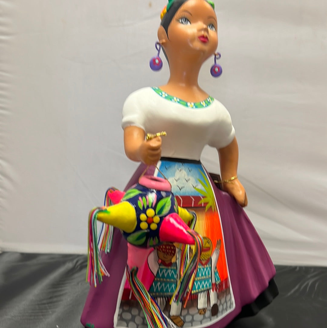 Lupita  Mexican Ceramic Doll  Piñata