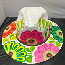 Cargar imagen en el visor de la galería, Acrylic  Mexican Hand painted  with flowers
