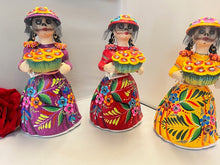 Load image into Gallery viewer, Lupita  Mexican Ceramic Doll Day of the Dead
