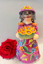Load image into Gallery viewer, Lupita  Mexican Ceramic Doll Day of the Dead
