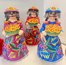 Load image into Gallery viewer, Lupita  Mexican Ceramic Doll Day of the Dead
