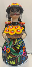 Load image into Gallery viewer, Lupita  Mexican Ceramic Doll Day of the Dead
