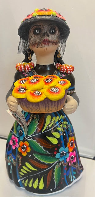 Lupita  Mexican Ceramic Doll Day of the Dead