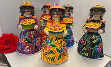 Load image into Gallery viewer, Lupita  Mexican Ceramic Doll Day of the Dead
