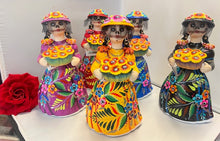 Load image into Gallery viewer, Lupita  Mexican Ceramic Doll Day of the Dead
