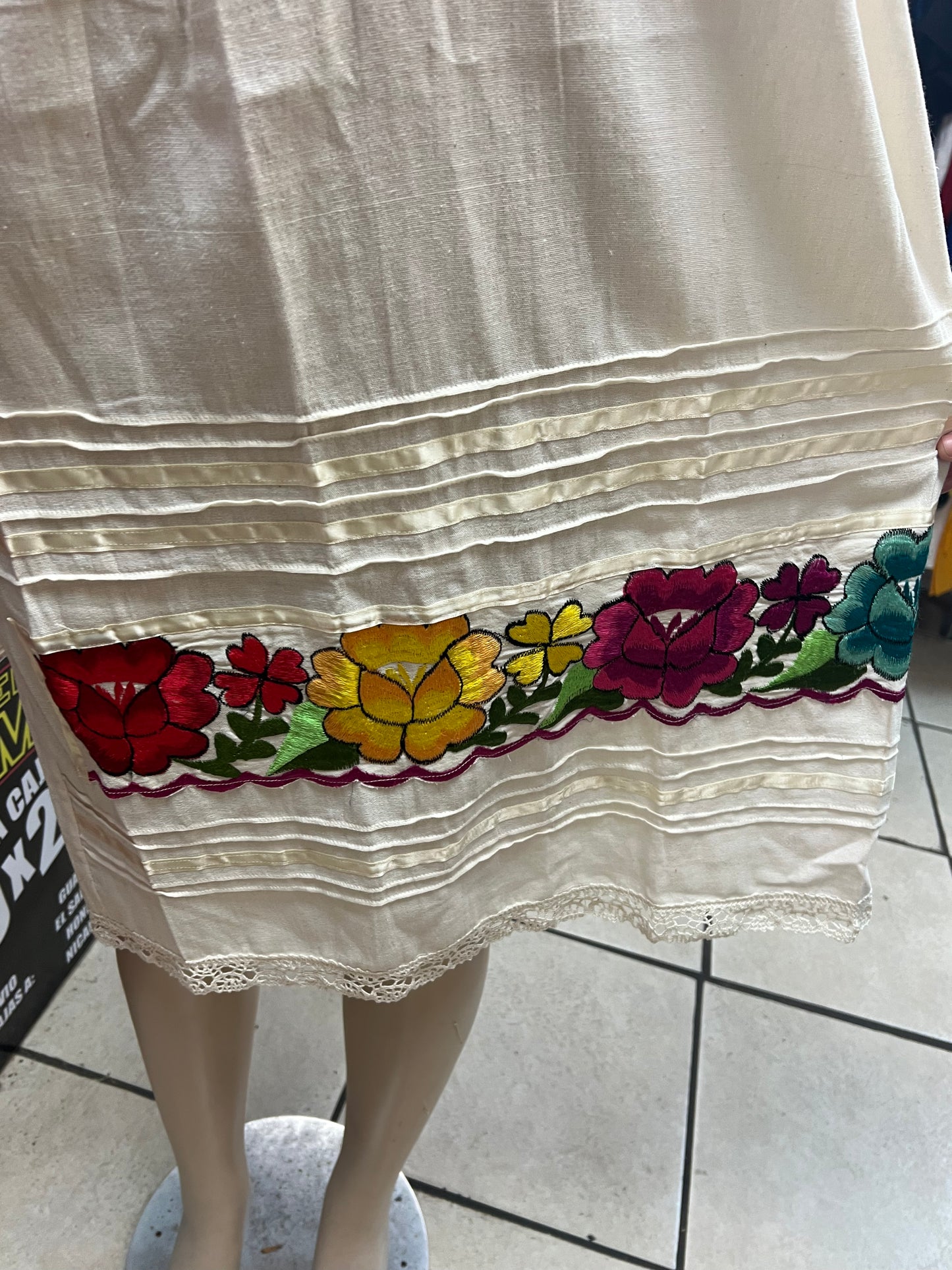 Summer Dress with Flower Embroidery