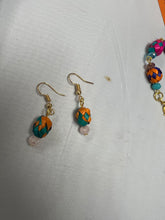 Cargar imagen en el visor de la galería, Mexican Jewelry Palm tree Set (3 Pieces) Flowers and beads
