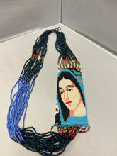 Cargar imagen en el visor de la galería, Beaded Necklace with Virgin Mary Design. ONE OF A KIND
