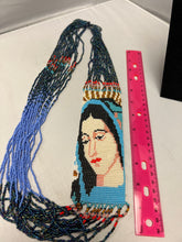 Load image into Gallery viewer, Beaded Necklace with Virgin Mary Design. ONE OF A KIND
