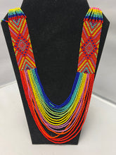 Cargar imagen en el visor de la galería, Beautiful Beaded Set Rainbow bright colors #1 Red
