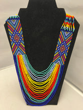 Cargar imagen en el visor de la galería, Beautiful Beaded Set Rainbow bright colors #2 Blue
