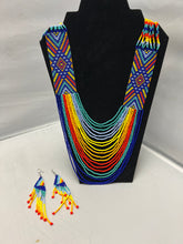 Cargar imagen en el visor de la galería, Beautiful Beaded Set Rainbow bright colors #2 Blue
