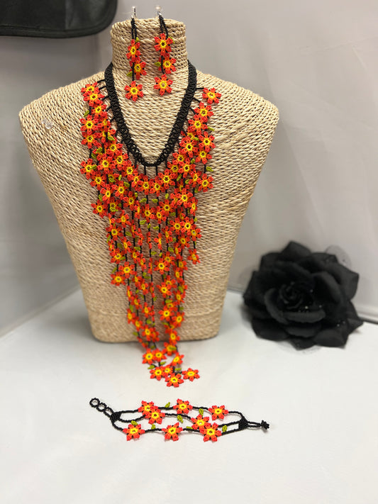 Mexican Chaquira Jewelry Set (3 Pieces)
