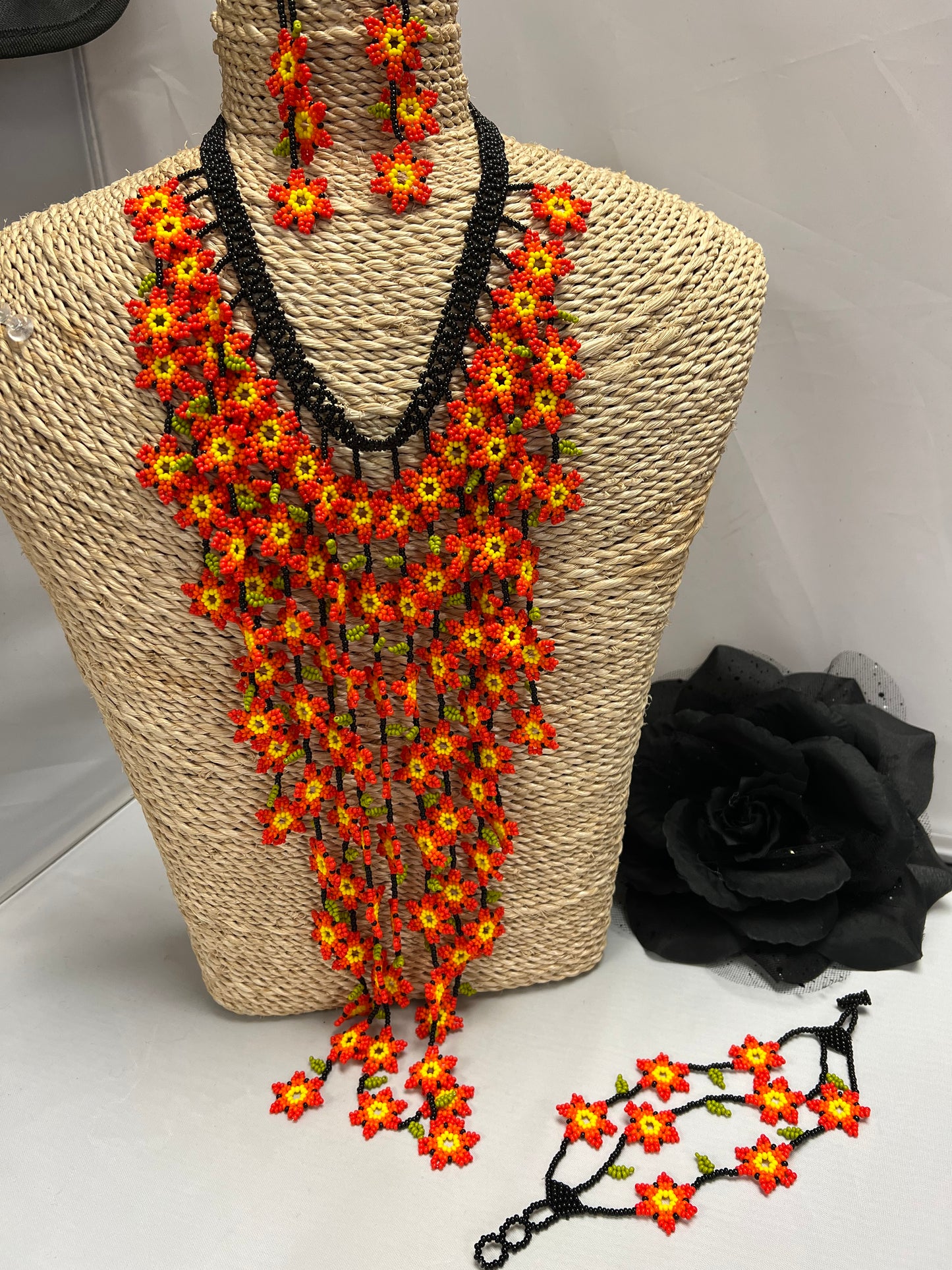 Mexican Chaquira Jewelry Set (3 Pieces)