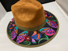 Load image into Gallery viewer, Suede Hat with Butterfly design
