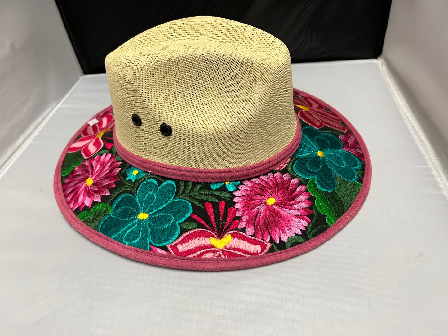 Hat with Flower Design
