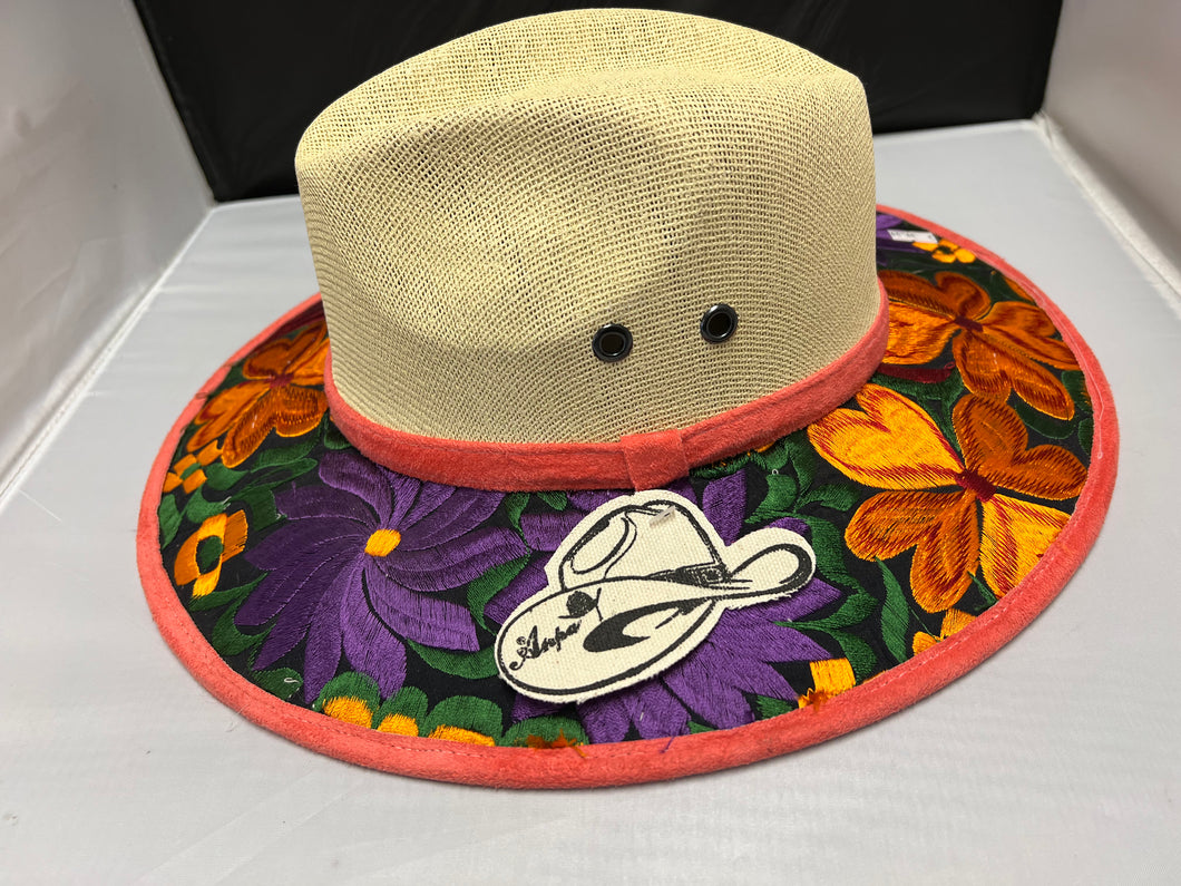 Acrylic Hat with Flower Design