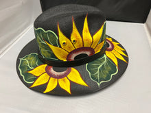 Load image into Gallery viewer, Acrylic Hat with SunFlower Design
