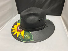 Load image into Gallery viewer, Acrylic Hat with SunFlower Design

