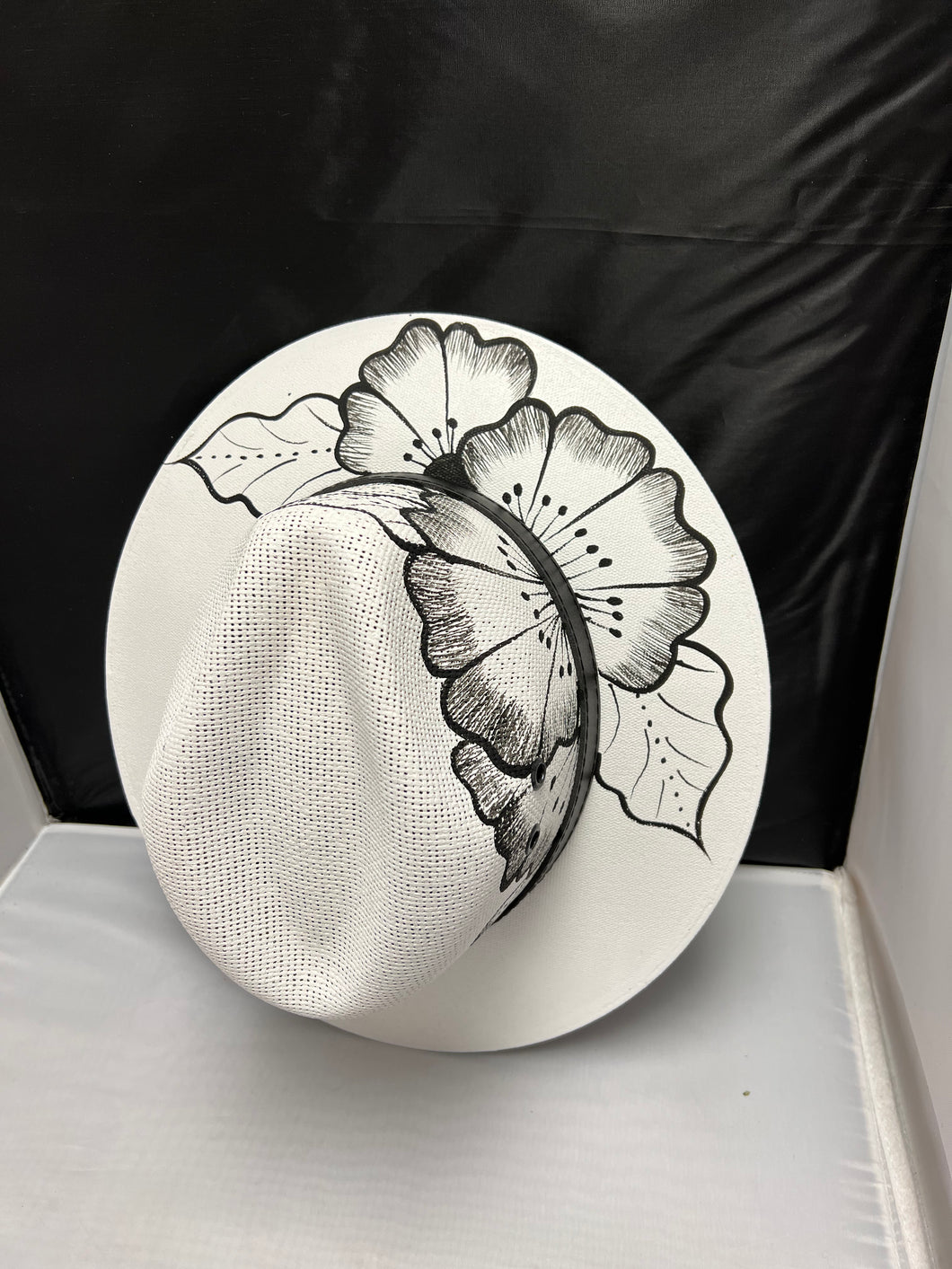 Acrylic  Mexican Hat with Flower   Design