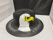 Cargar imagen en el visor de la galería, Beautiful  Acrylic  Mexican Hand painted Hat  with Eagle  Design ONLY ONE LEFT
