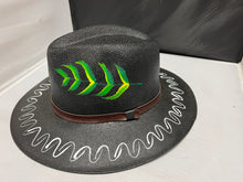 Cargar imagen en el visor de la galería, Beautiful  Acrylic  Mexican Hand painted Hat  with Eagle  Design ONLY ONE LEFT
