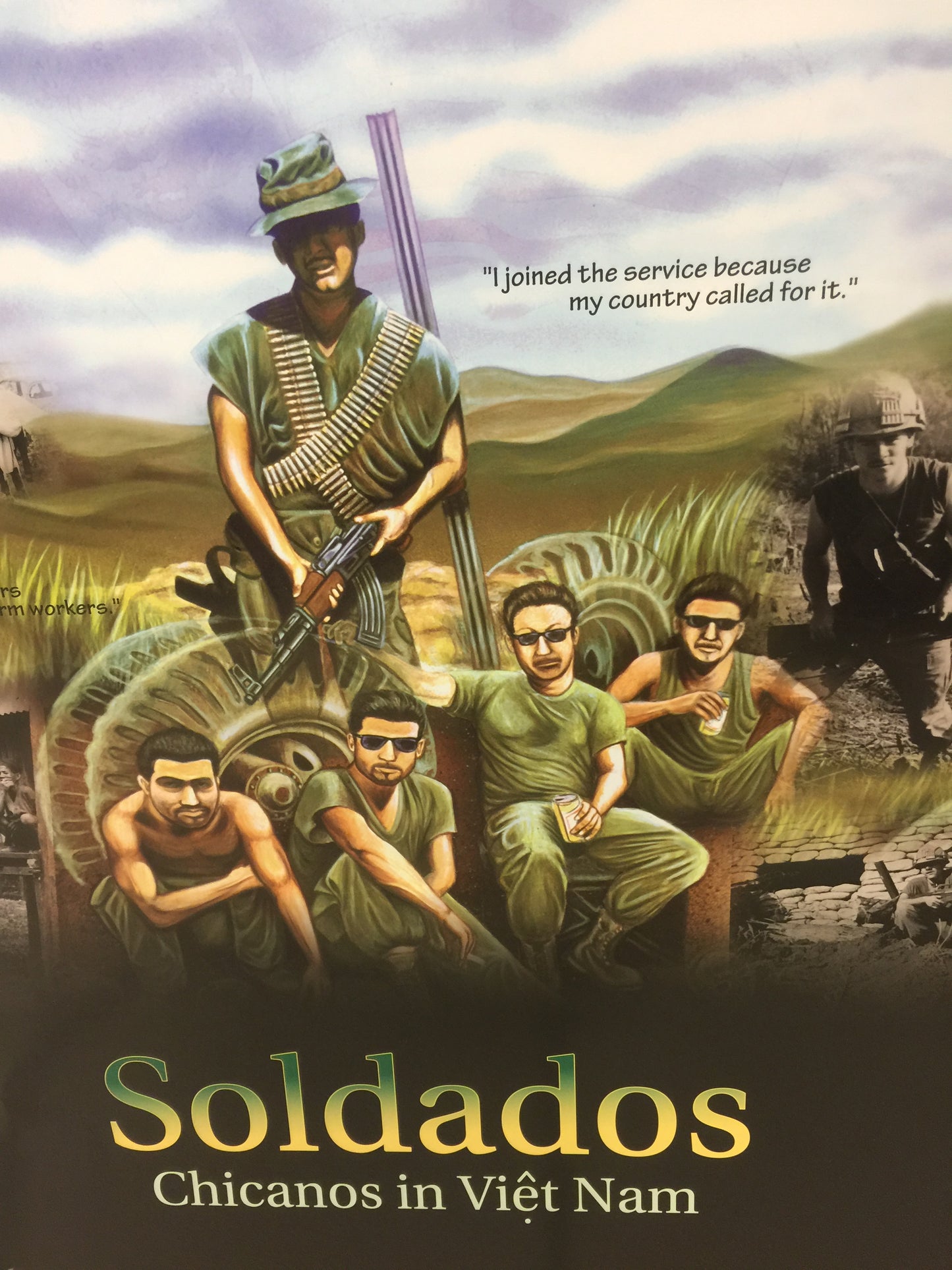 Poster "Soldados Chicanos in Viet Nam" by Charley Trujillo