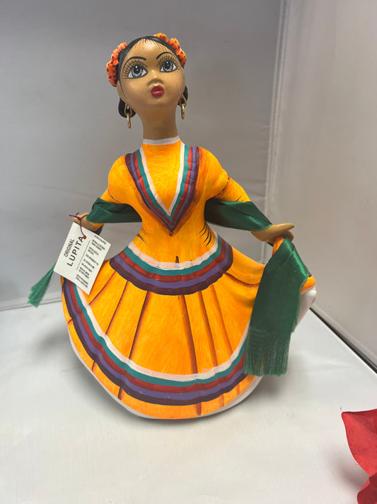 Lupita NAVARRO  Mexican Ceramic Doll Folkloric SOLD