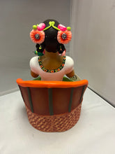 Cargar imagen en el visor de la galería, Lupita   Mexican Ceramic Doll  Chair SOLD

