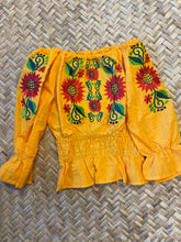 Load image into Gallery viewer, 3/4  Sleeve Sunflower Blouse SOLD
