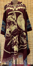 Load image into Gallery viewer, Wool Poncho with fur /regular Hoodie SOLD OUT
