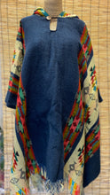 Load image into Gallery viewer, Wool Poncho with fur /regular Hoodie SOLD OUT
