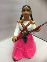 Load image into Gallery viewer, Lupita NAVARRO Mexican Ceramic Doll  Soldadera with the gun SOLD

