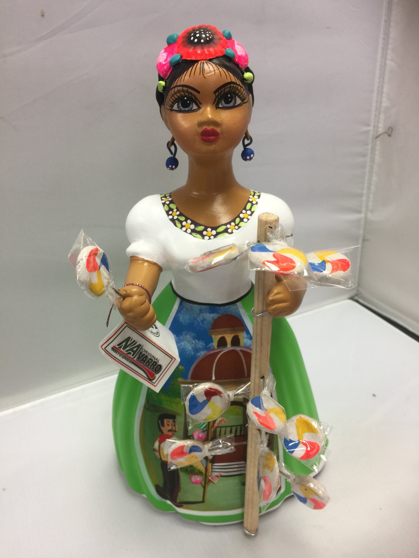 Lupita NAVARRO Mexican Ceramic Doll  Caramels