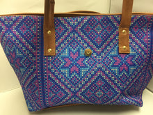 Load image into Gallery viewer, Blue and brown Handbag SOLD
