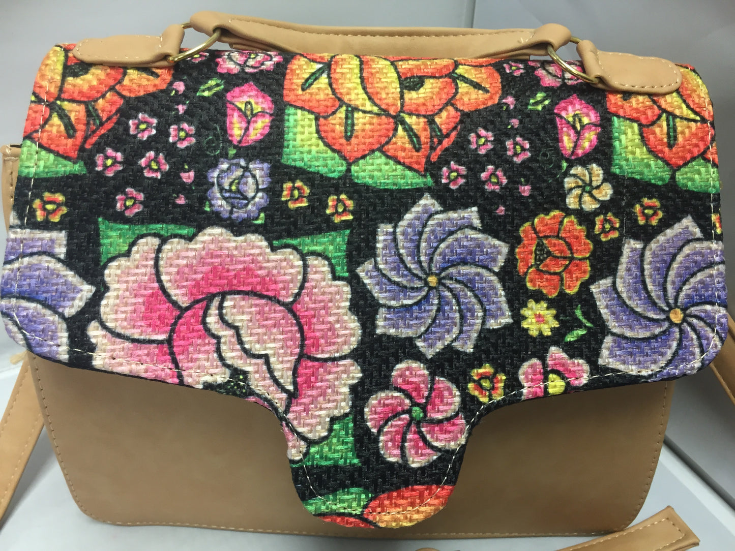 Beautiful Purse with unique  flower  design on top