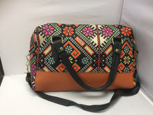 Load image into Gallery viewer, Handbag with native designs orange and black
