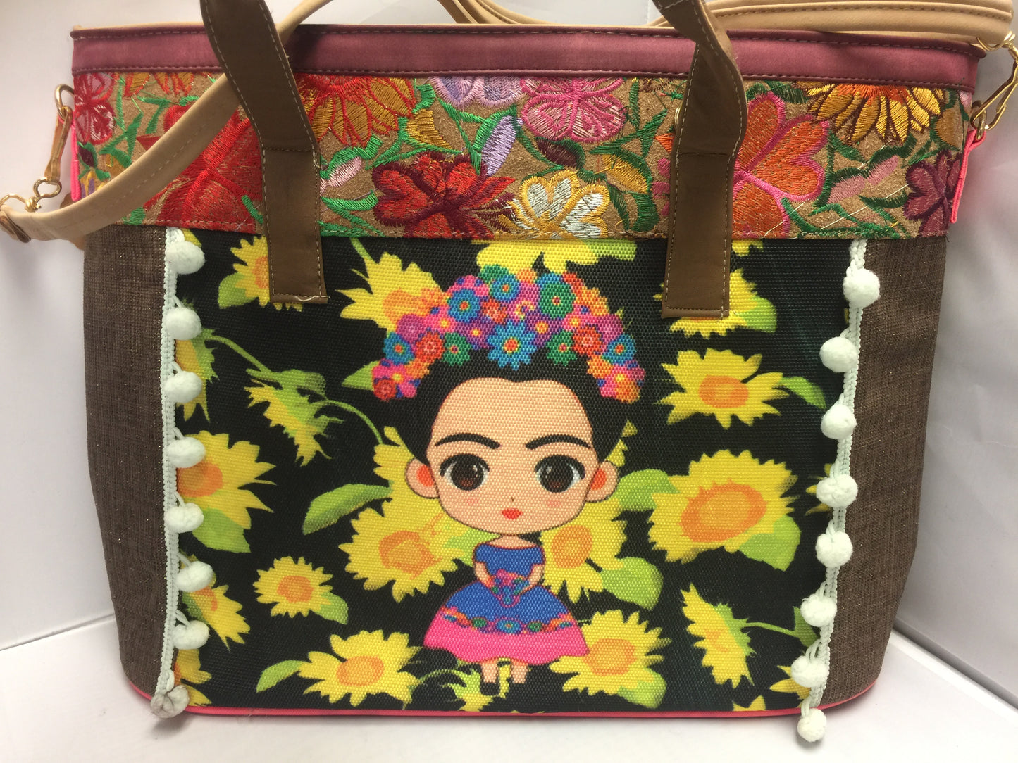 Frida Kahlo cartoon tote bag