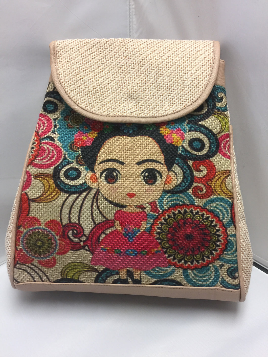 Backpack Frida Kahlo Style #beige