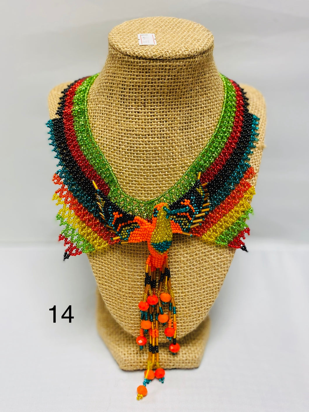 Hummingbird Beaded Huichol  Artisanal Necklace