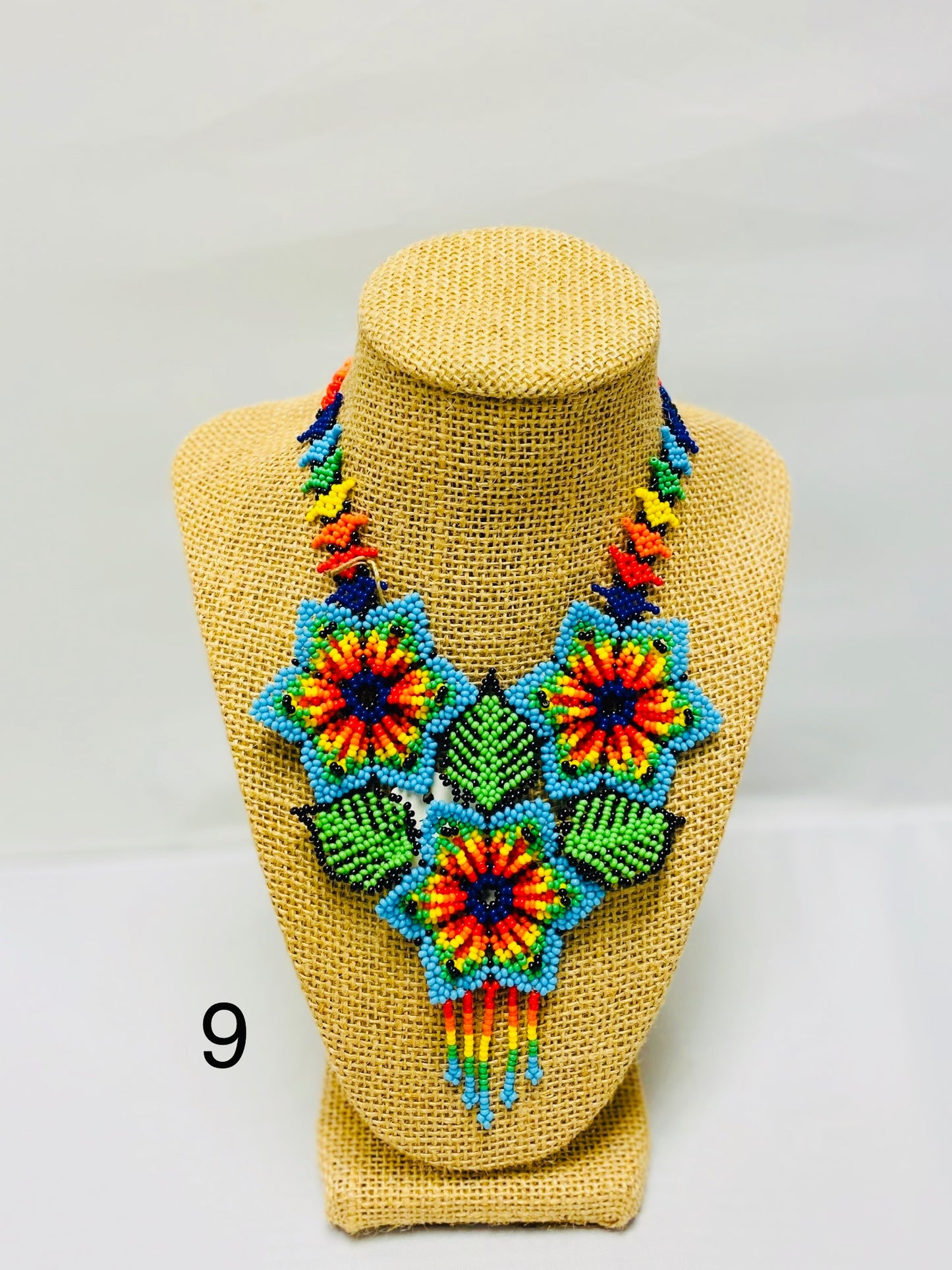 Beaded  Flower Huichol Necklace SOLD