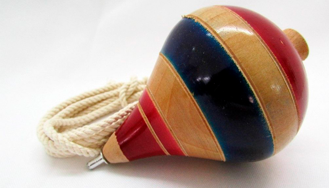 Trompo Mexican Wooden Spinning Top Toy